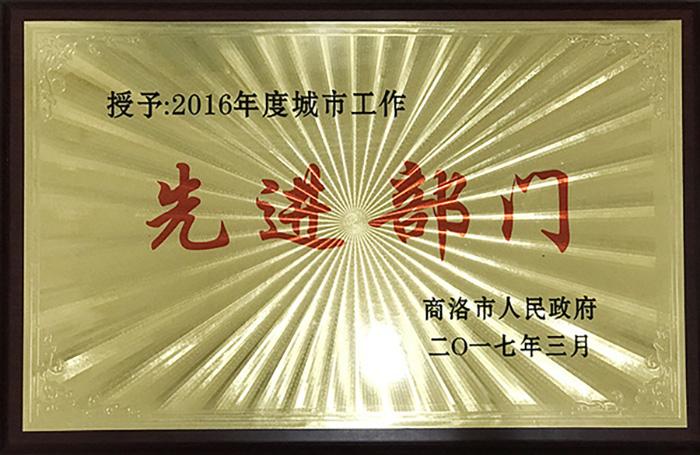 2016年度城市工作：先進(jìn)部門(mén)