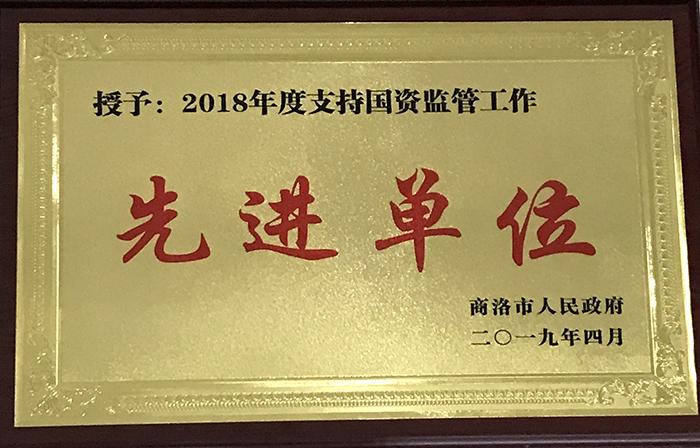 授予：2018年度支持國(guó)資監(jiān)管工作先進(jìn)單位