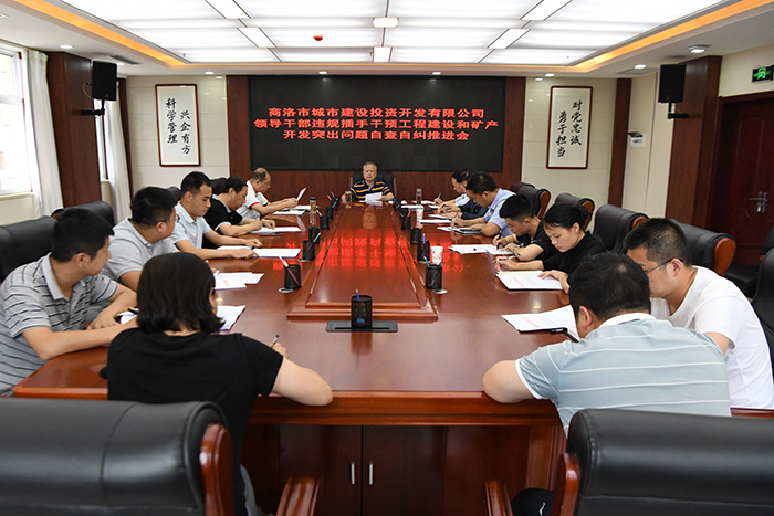 市城投公司召開領(lǐng)導(dǎo)干部違規(guī)插手干預(yù)工程建設(shè)和礦產(chǎn)開發(fā)突出問(wèn)題自查自糾推進(jìn)會(huì)