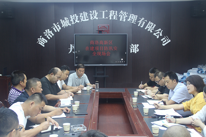 高新區(qū)建設(shè)環(huán)保局、質(zhì)監(jiān)站來丹鶴綠洲項目召開在建項目防汛安全現(xiàn)場會